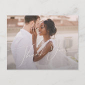 Horizontaal woestijn beige foto bedankt briefkaart (Voorkant)