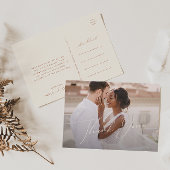 Horizontaal woestijn beige foto bedankt briefkaart