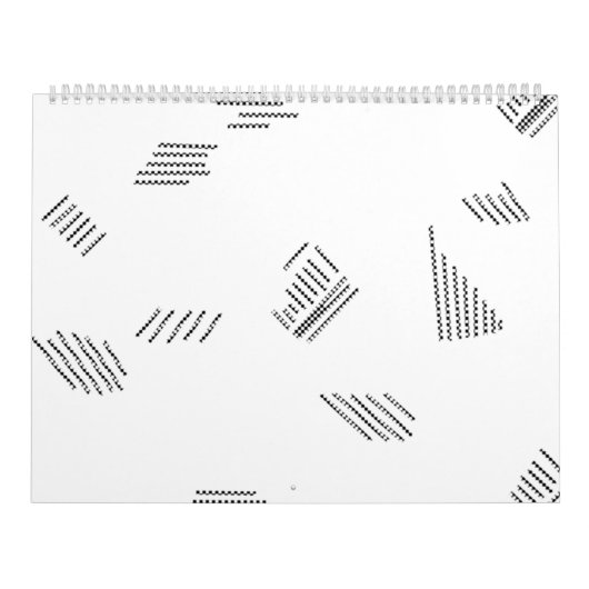Horizontaal, zilveren krijt kalender (Hoes)