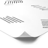 Horizontaal, zilveren krijt poster (Hoek)