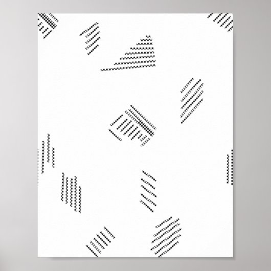 Horizontaal, zilveren krijt poster (Voorkant)
