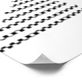 Horizontaal, zilverkleurige scheurteken poster (Hoek)