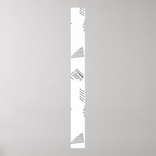 Horizontaal, zilverkleurige scheurteken poster