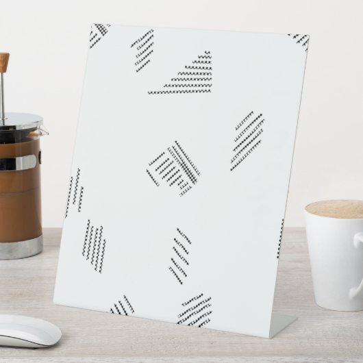 Horizontaal, zilverkleurige scheurteken reclamebord met voetstuk (Insitu)