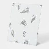 Horizontaal, zilverkleurige scheurteken reclamebord met voetstuk (Voorkant)