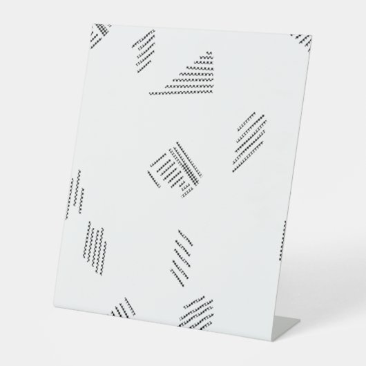 Horizontaal, zilverkleurige scheurteken reclamebord met voetstuk (Voorkant)