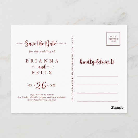 Horizontaal zomerreces sparen de Datum Briefkaart (Achterkant)