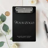 Horizontaal Zwart Bedrijf Custom Thin Logo Mini Klembord