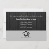 Horizontaal zwart hout Foto — Aankondiging Afstude (Achterkant)