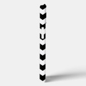 Horizontaal zwart-wit zigzag Case-Mate iPhone case (Achterkant / Rechts)