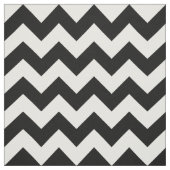 Horizontaal zwart-wit Zigzag Pattern Fabric Stof (Swatch)