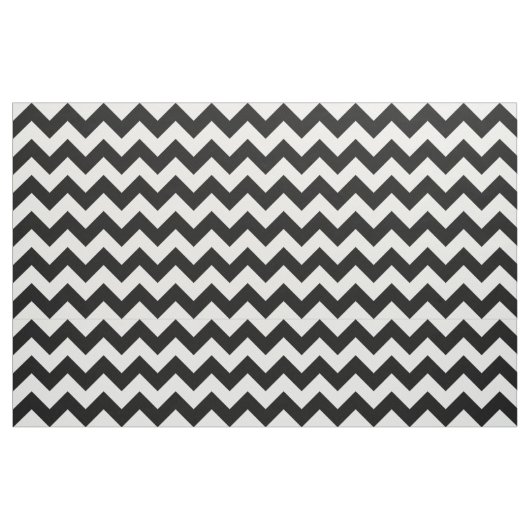 Horizontaal zwart-wit Zigzag Pattern Fabric Stof (Fat Quarter)