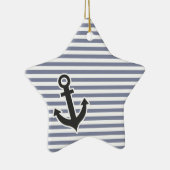 Horizontaalstrips van wolgrijs; Anchor Keramisch Ornament (Rechts)