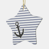 Horizontaalstrips van wolgrijs; Anchor Keramisch Ornament (Links)