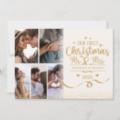 Horizontal First Christmas 6 Photo Layout Feestdagenkaart (Voorkant)