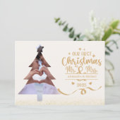 Horizontal First Christmas Tree Photo Feestdagenkaart (Staand voorkant)