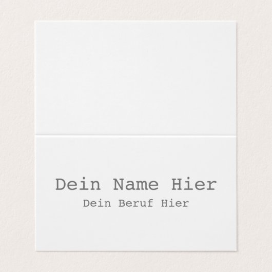 Horizontal Klappvisitenkarten Vorlage - Visitekaartje (Buitenkant ongevouwen)