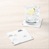 Horizontal, Medium Grey Paper Coaster Kartonnen Onderzetters (Insitu)