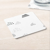 Horizontal, Medium Grey Paper Coaster Kartonnen Onderzetters (Schuin)