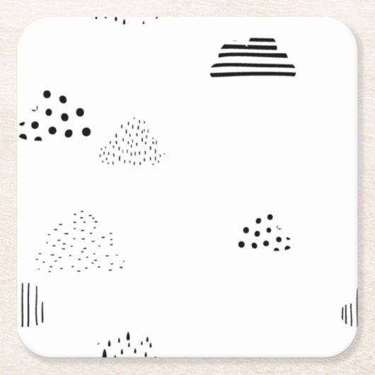 Horizontal, Medium Grey Paper Coaster Kartonnen Onderzetters (Voorkant)