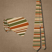 horizontal stripes in retro autumn mood stropdas