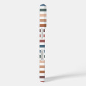 Horizontal Terracotta and Teal Stripes Case-Mate iPhone Case (Achterkant / Rechts)