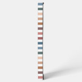 Horizontal Terracotta and Teal Stripes Samsung Galaxy Hoesje (Linkerkant)