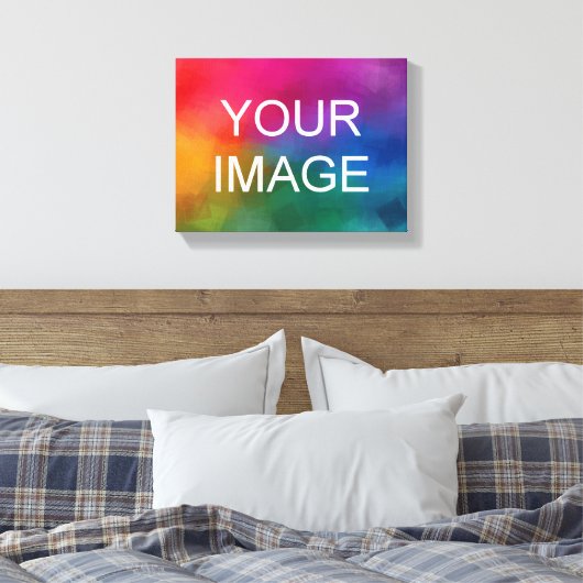 Horizontal Upload Your Photo Picture Image Logo Canvas Afdruk (Insitu (Slaapkamer))