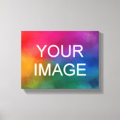 Horizontal Upload Your Photo Picture Image Logo Canvas Afdruk (Voorkant)