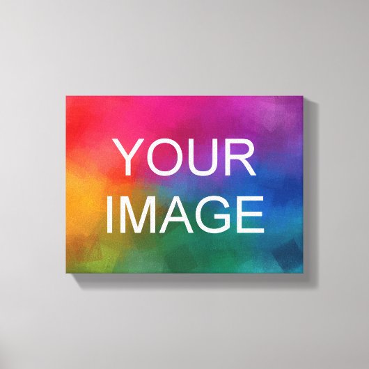 Horizontal Upload Your Photo Picture Image Logo Canvas Afdruk (Voorkant)