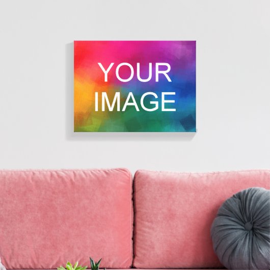 Horizontal Upload Your Photo Picture Image Logo Canvas Afdruk (Insitu (Woonkamer))