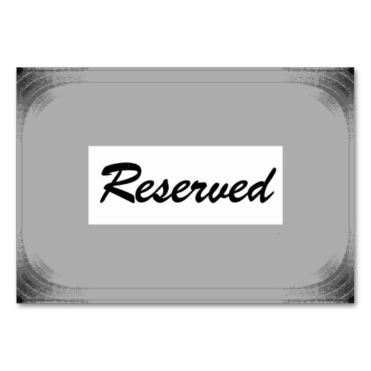 Horizontale 3,5" x 5" tafelkaart gereserveerd kaart (Voorkant)