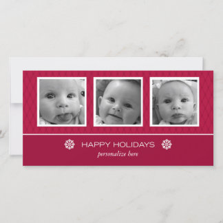 Horizontale 3 fotokaart feestdagenkaart