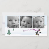 Horizontale 3 fotokaart feestdagenkaart (Voorkant)