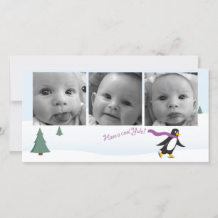 Horizontale 3 fotokaart feestdagenkaart
