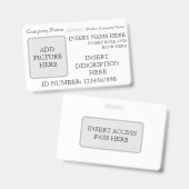 Horizontale aangepaste ID-badge Badge (Voor- en achterkant)