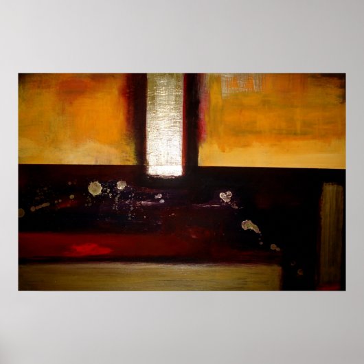 Horizontale Abstracte Rechthoeken Art Print Poster (Voorkant)