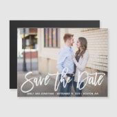 Horizontale Afbeelding sparen de Datum Magnet Wedd (Voorkant / Achterkant)