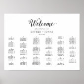 Horizontale alfabetische  script poster (Voorkant)