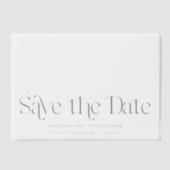 Horizontale Art Deco Sla de datum Overlay Vellum Uitnodigingen (Voorkant)