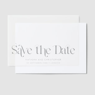 Horizontale Art Deco Sla de datum Overlay Vellum Uitnodigingen