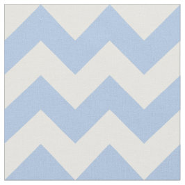 Horizontale babyblauw en witte zigzag stof