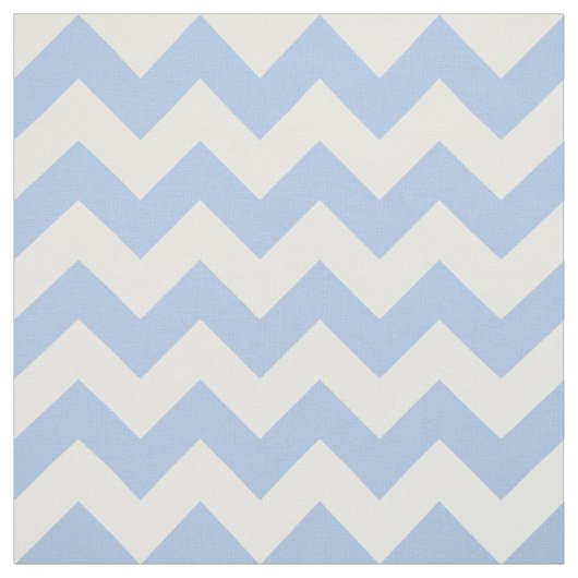 Horizontale babyblauw en witte zigzag stof (Swatch)