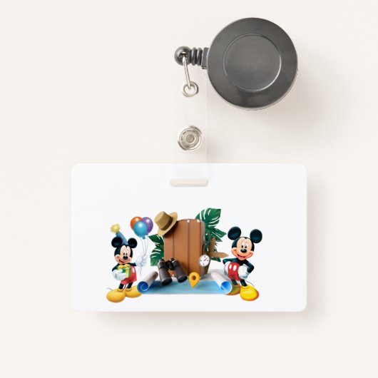 Horizontale badge (Voorkant met intrekbare)