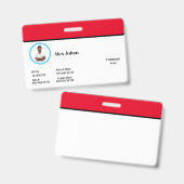 Horizontale badge (Voor- en achterkant)