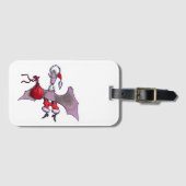 Horizontale bagage label Santa Bat (Voorkant (horizontaal))