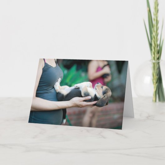 Horizontale Beagle-Baby Kaart (Voorkant)