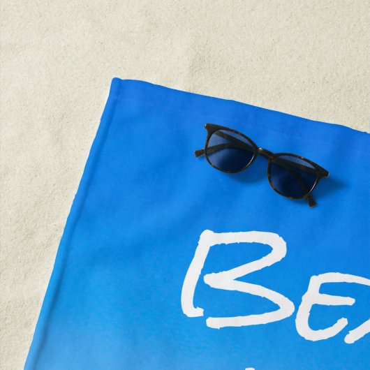 Horizontale Bedrijf Logo Tropical Beach Client Gif Strandlaken (In situ)