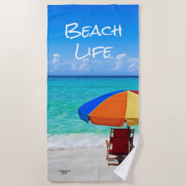 Horizontale Bedrijf Logo Tropical Beach Client Gif Strandlaken