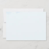 Horizontale blauwe bloem Doop Spaans Kaart (Achterkant)